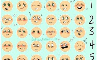 drawing facial expressions chart