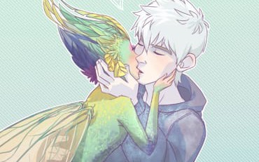 jack frost and tooth fairy hug