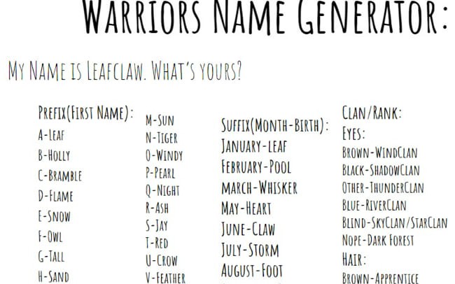 prefixes-and-suffixes-warrior-cat-edition-quiz-quotev